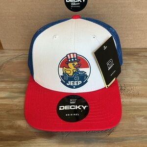 Trucker Hat - Jeep w/Uncle Sam Duck custom graphic - Decky 6021 6 panel SnapBack